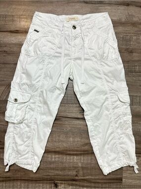 Liquid X Cargo Capri Pants Y2K Utility Gorpcore Cropped Skater Fairy Grunge 5/6
